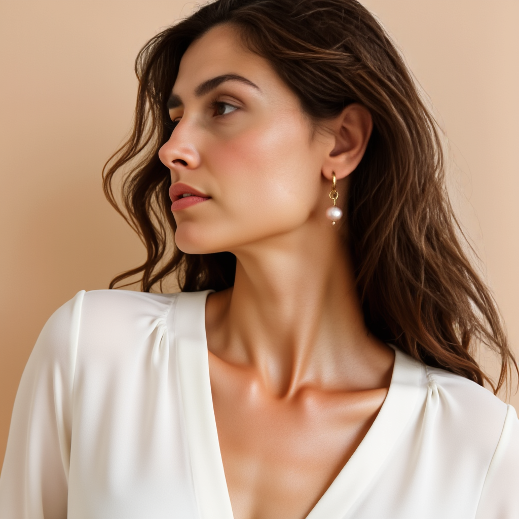Handgemaakte roze parel oorbellen met gouden detail – stijlvolle en tijdloze sieraden