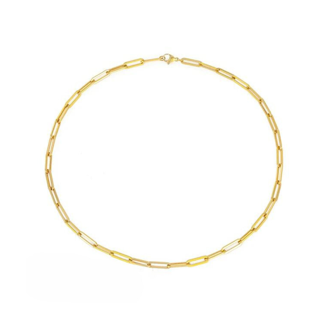 rvs gouden ketting roestvrijstaal stainless steel choker kettingen schakelketting 