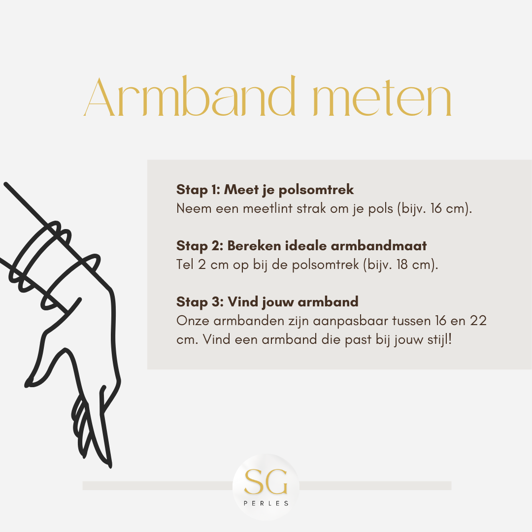Wat is mijn polsmaat? Armbandmaat sieraden maattabel. Polsmaat berekenen.