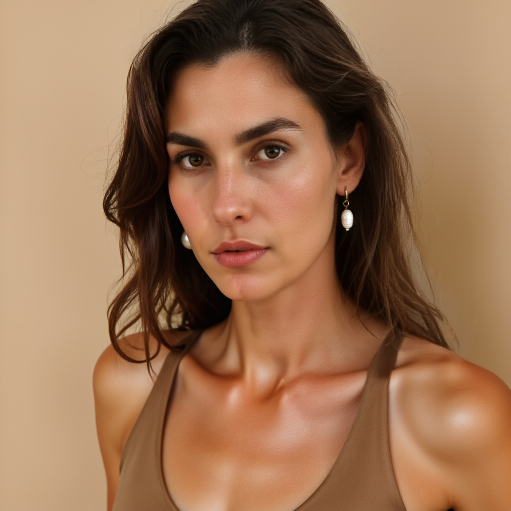 Veda | parel oorbellen
