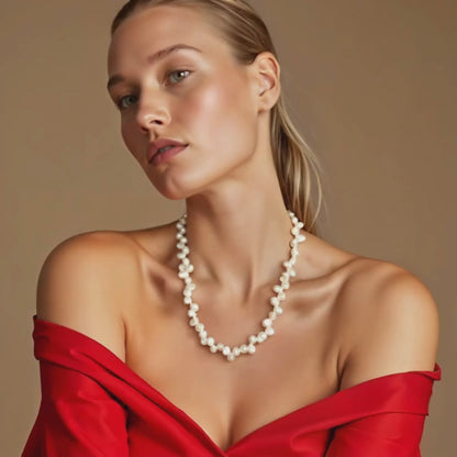 Lune | druppel parelketting