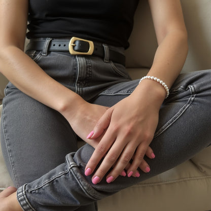 Elegante parelarmband met gouden sluiting – verfijnd handgemaakt sieraad voor vrouwen
